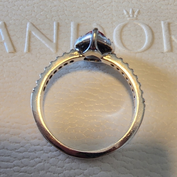 Pandora Elevated Red Heart Ring size 56 - Picture 5 of 9
